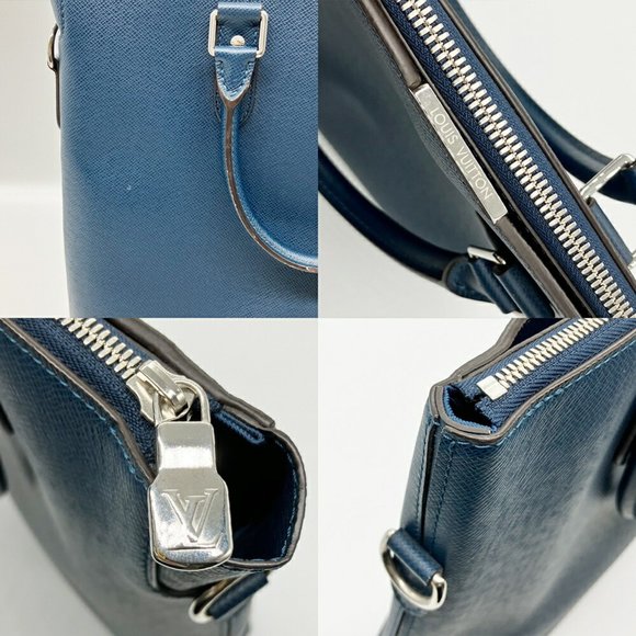 Louis Vuitton Anton Tote M33433 Navy Taiga Leather Men's LOUIS VUITTON